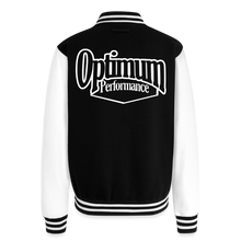 Load image into Gallery viewer, Just Hoods Heavyweight Letterman Jacket - black/white
