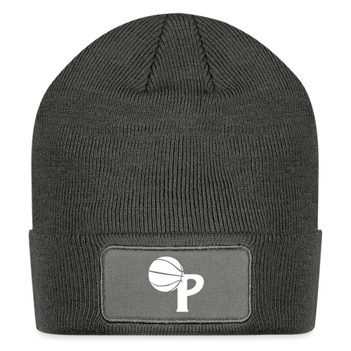 Patch Beanie - charcoal grey